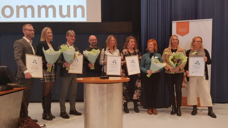 Samtliga pristagare på plats vid utdelningen av Kalmar kommuns priser 2022
